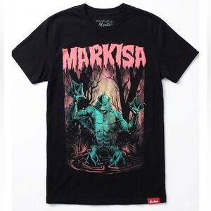 MARKISA Creature of the Black Lagoon Swamp Monster Horror Graphic T-Shirt Medium